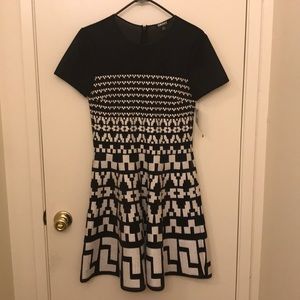 DKNY mesh embroidered fit & flare dress (w/ tags!)